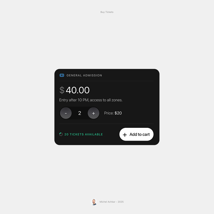 Recent work of a UI Designer Michel Achkar