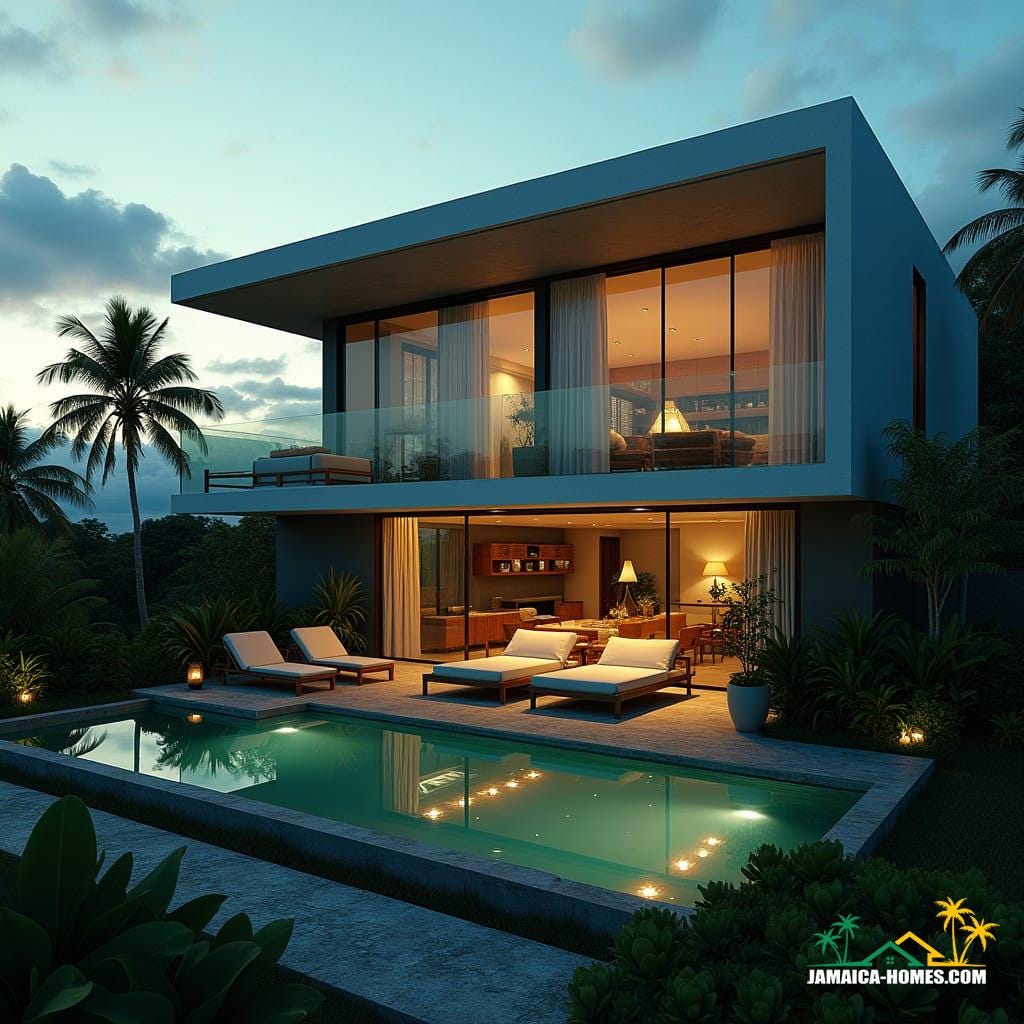 Modern luxury residential real estate, jamaica caribbean