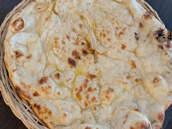 Gosht Akbari and Buttered Naan at The Oven in Lincoln, Nebraska