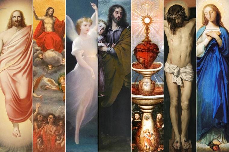 Each day of the week has a traditional devotion, from the Resurrection on Sunday, to the souls in purgatory, the angels, St. Joseph, the Blessed Sacrament, the crucifixion of Our Lord, and Our Lady on Saturday. Each day of the week has a traditional devotion, from the Resurrection on Sunday, to the souls in purgatory, the angels, St. Joseph, the Blessed Sacrament, the crucifixion of Our Lord, and Our Lady on Saturday.