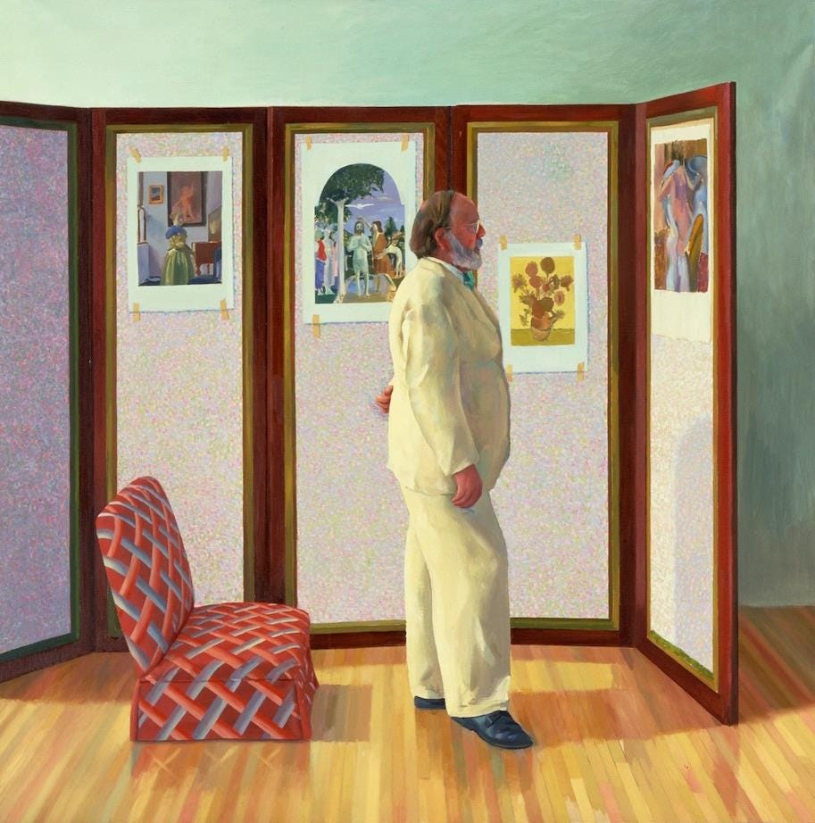 David Hockney Looking at Pictures on a Screen 1977 Fiterman Foundation | artdone David Hockney Looking at Pictures on a Screen 1977 Fiterman Foundation | artdone