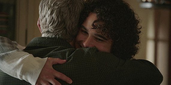 WAlker Colton giving daddy dan a big crotch hug. WAlker Colton giving daddy dan a big crotch hug.