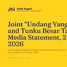 Joint “Undang Yang Empat” and Tunku Besar Tampin Media Statement, 2 October 2026