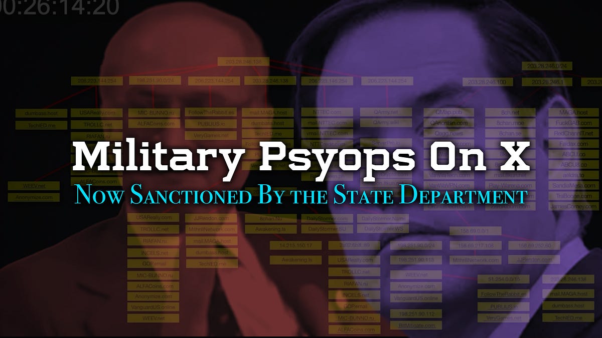 Military Psyops On X: Now Sanctioned By the State Department