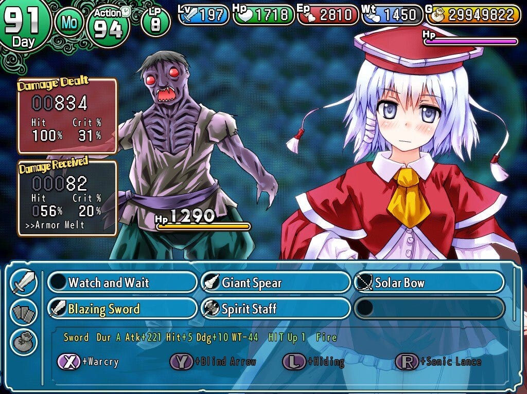 Battle against a zombie