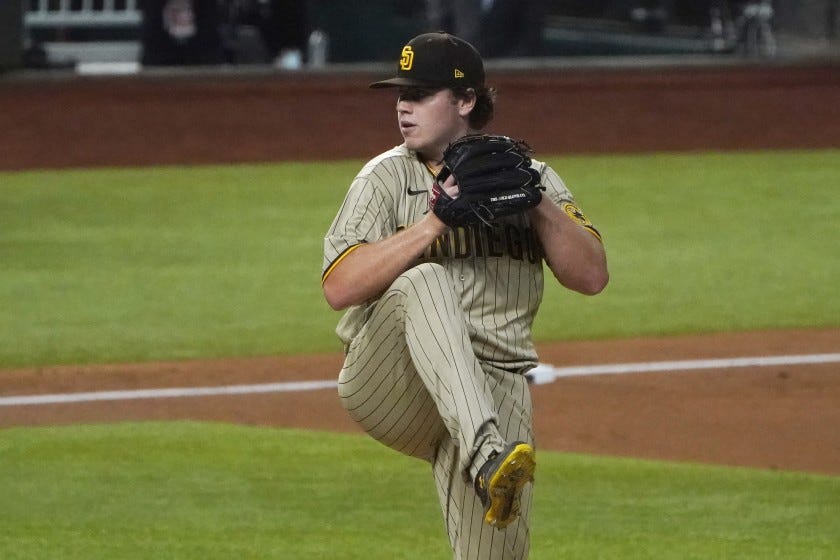 Padres reliever Ryan Weathers, 20, goes from Class A to first-class debut  against Dodgers - Los Angeles Times
