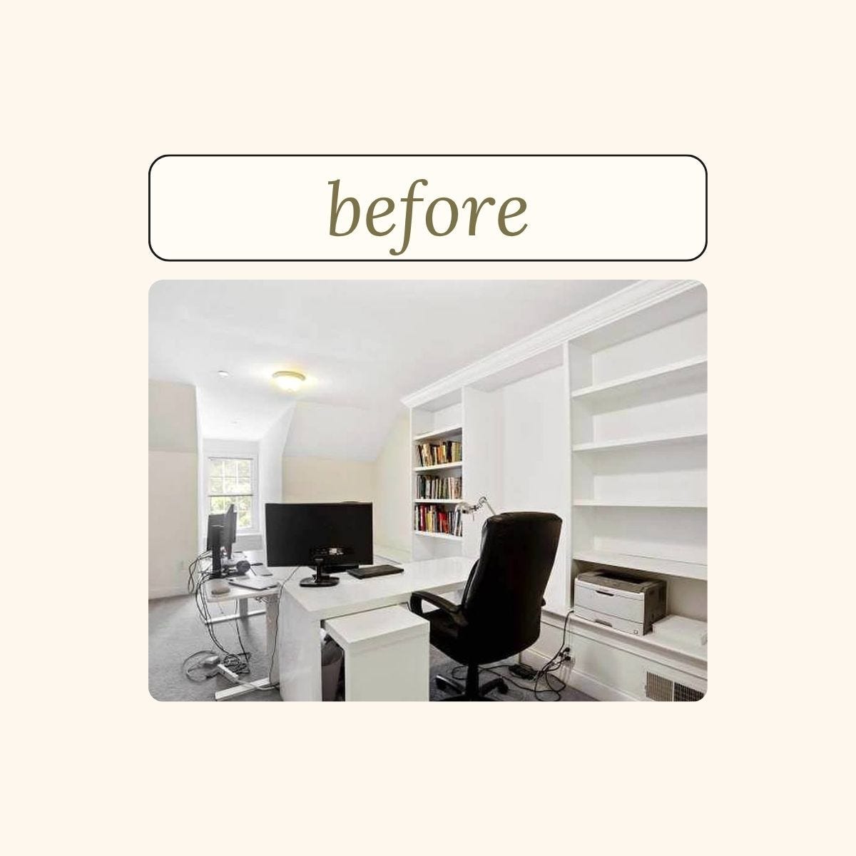 my home library before renovations.