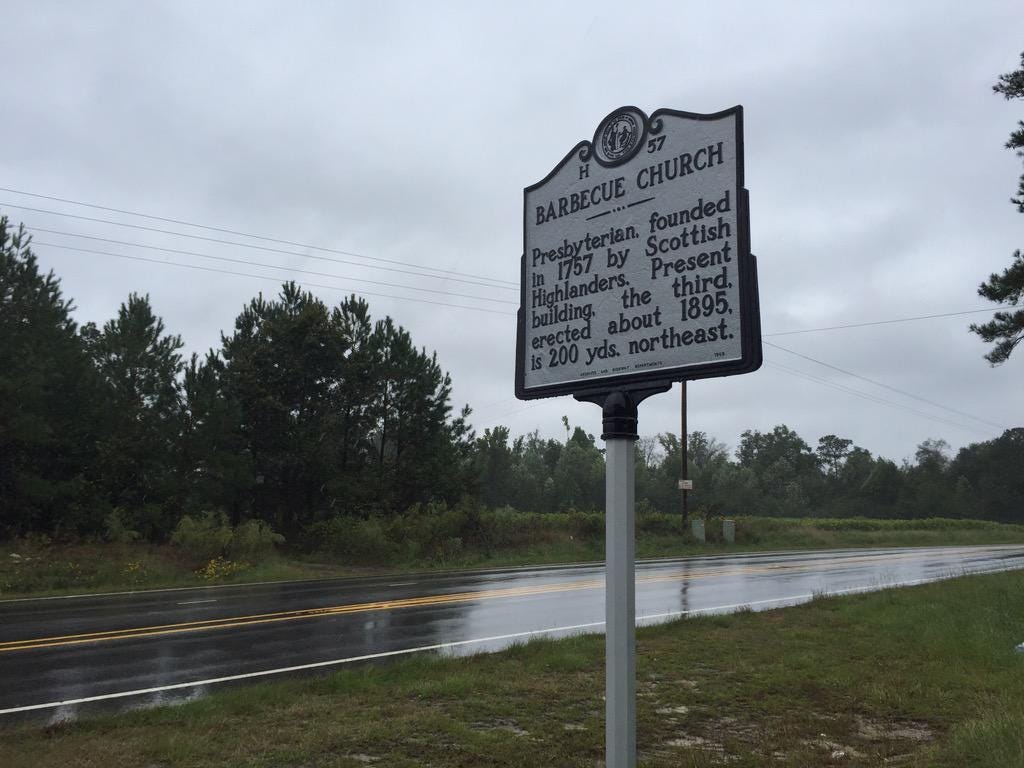 Barbecue Church historical marker