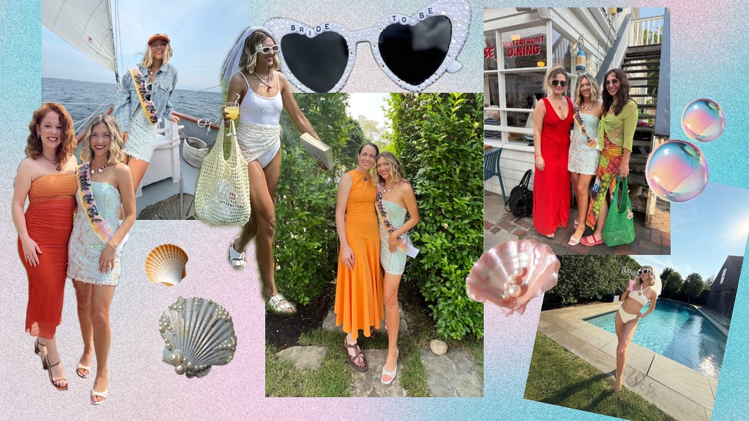 Cape Cod bachelorette outfit collage