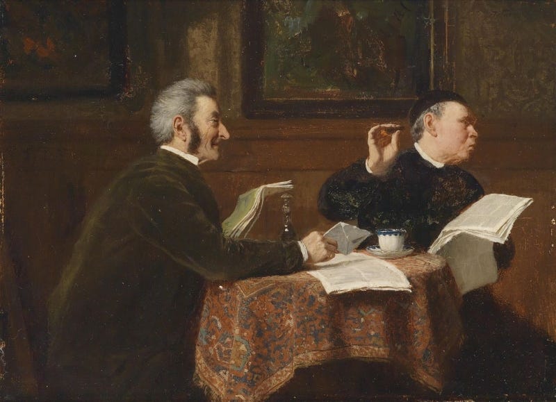 A Debate Painting | Reinhard Sebastian Zimmermann Oil Paintings