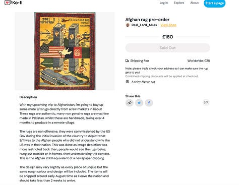 Lord Miles' online shop