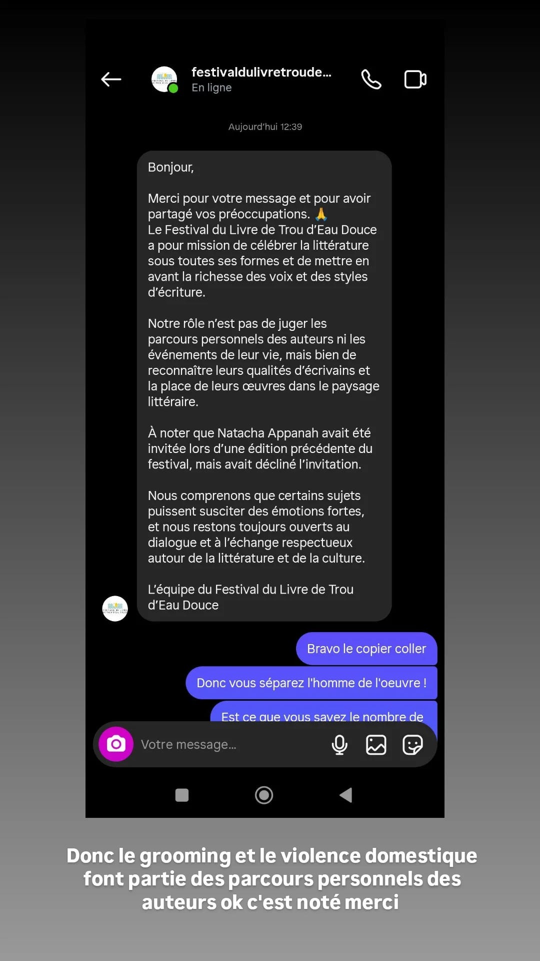 Photo by sabrina on September 23, 2025. Peut être une capture d’écran de Twitter de téléphone, écran et texte.