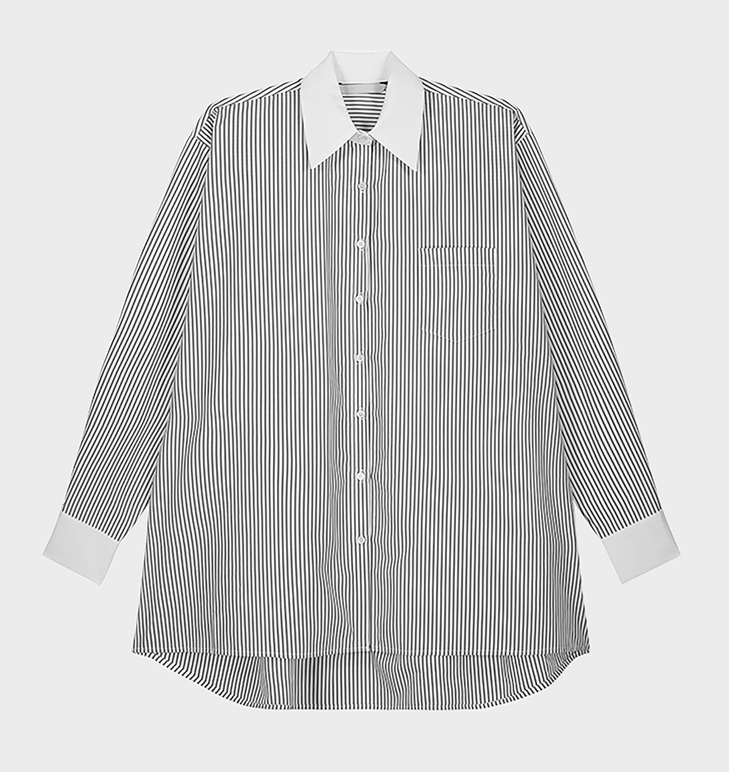 Jany Tie-Neck Shirt - Black Stripe - 11