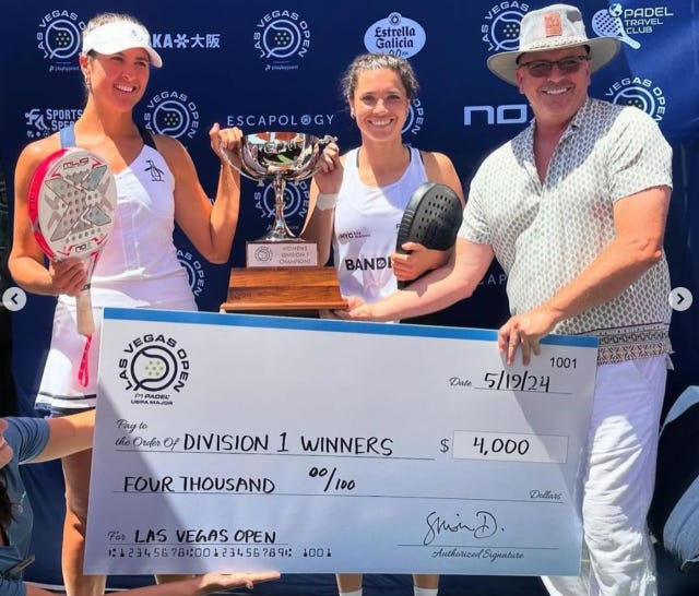 Winners of P1 Las Vegas Major padel tournament