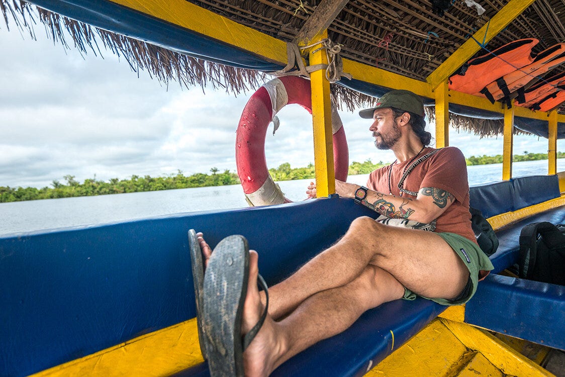 Heading out of the jungle, Peru, 2017 (photo Tony Hoare)