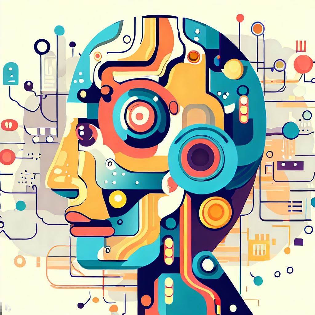 Does an intelligent life count artificial intelligence? , digital art, flat colors, creative