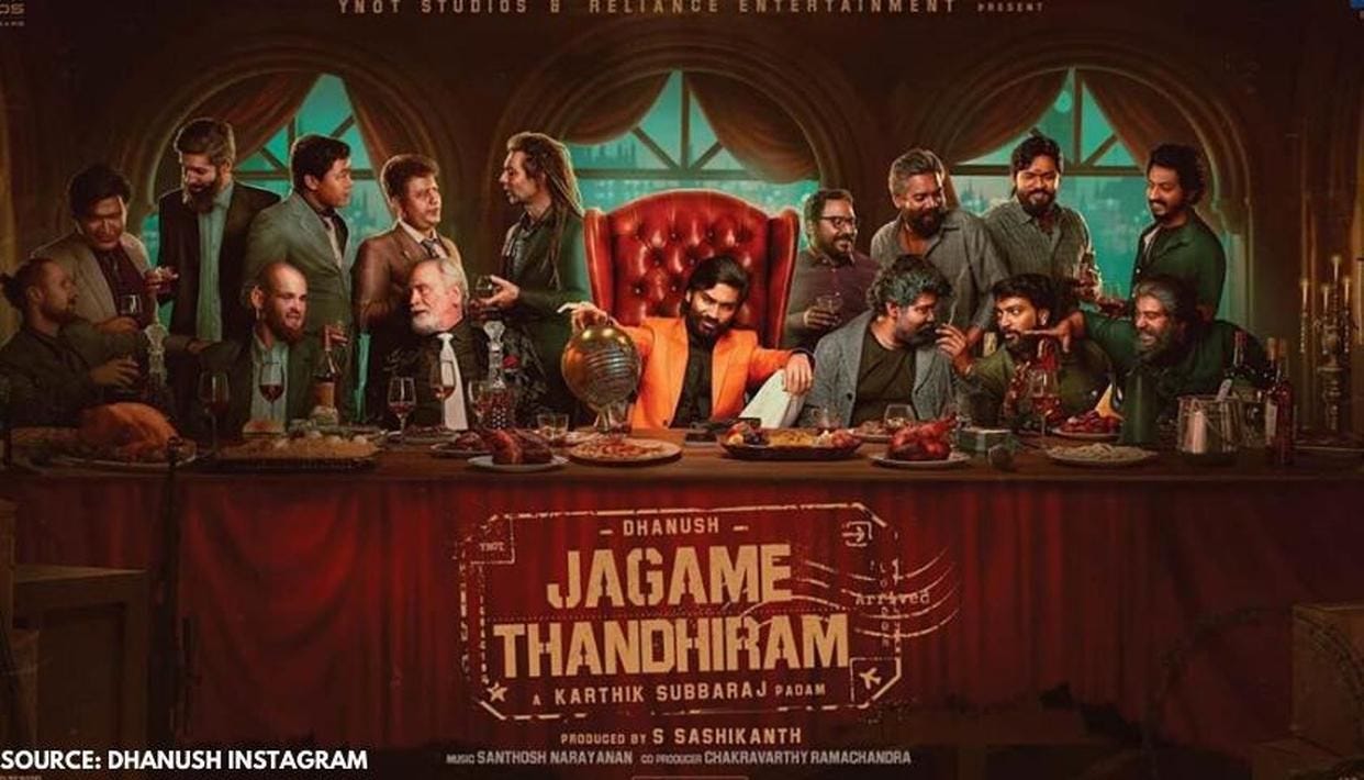 Dhanush shares new poster from 'Jagame Thanthiram', unveils his character name Dhanush shares new poster from 'Jagame Thanthiram', unveils his character name
