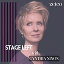 Logo for Stage Left with Cynthia Nixon