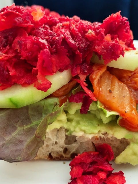 Close up of sandwich