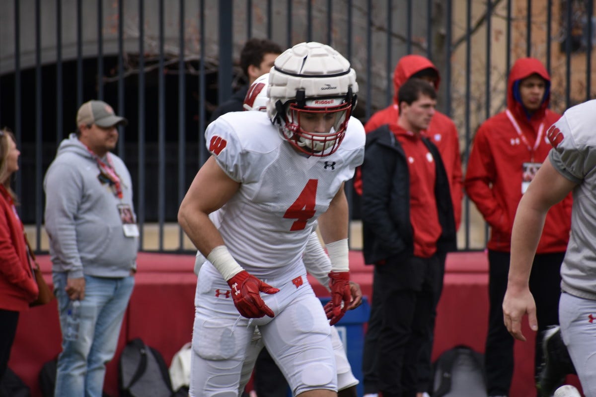 Wisconsin Badgers inside linebacker Tackett Curtis