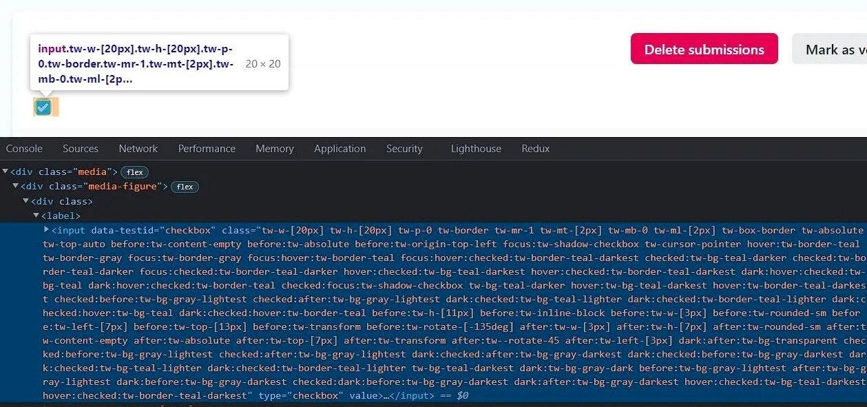 "an element with a few hundred CSS tailwind classes" "an element with a few hundred CSS tailwind classes"