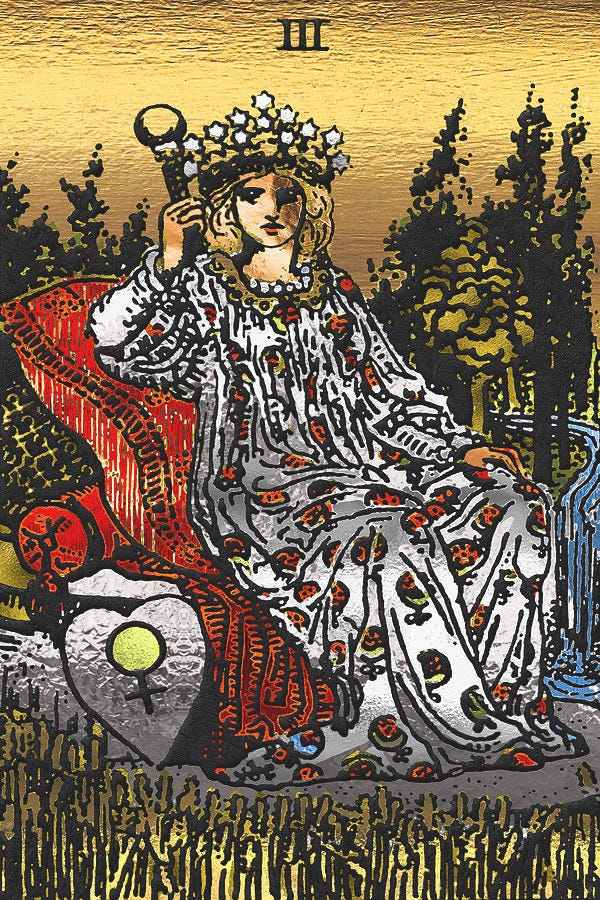 Tarot Gold Edition - Major Arcana - The Empress Digital Art by Serge  Averbukh | Pixels