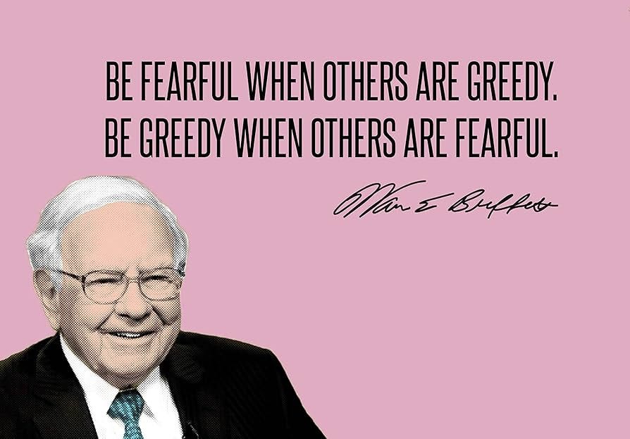 Tallenge - Warren Buffet - Be Fearful When Others Are Greedy- X Large  Poster(Paper,24 x 34inches, MultiColour) : Amazon.in: Home & Kitchen