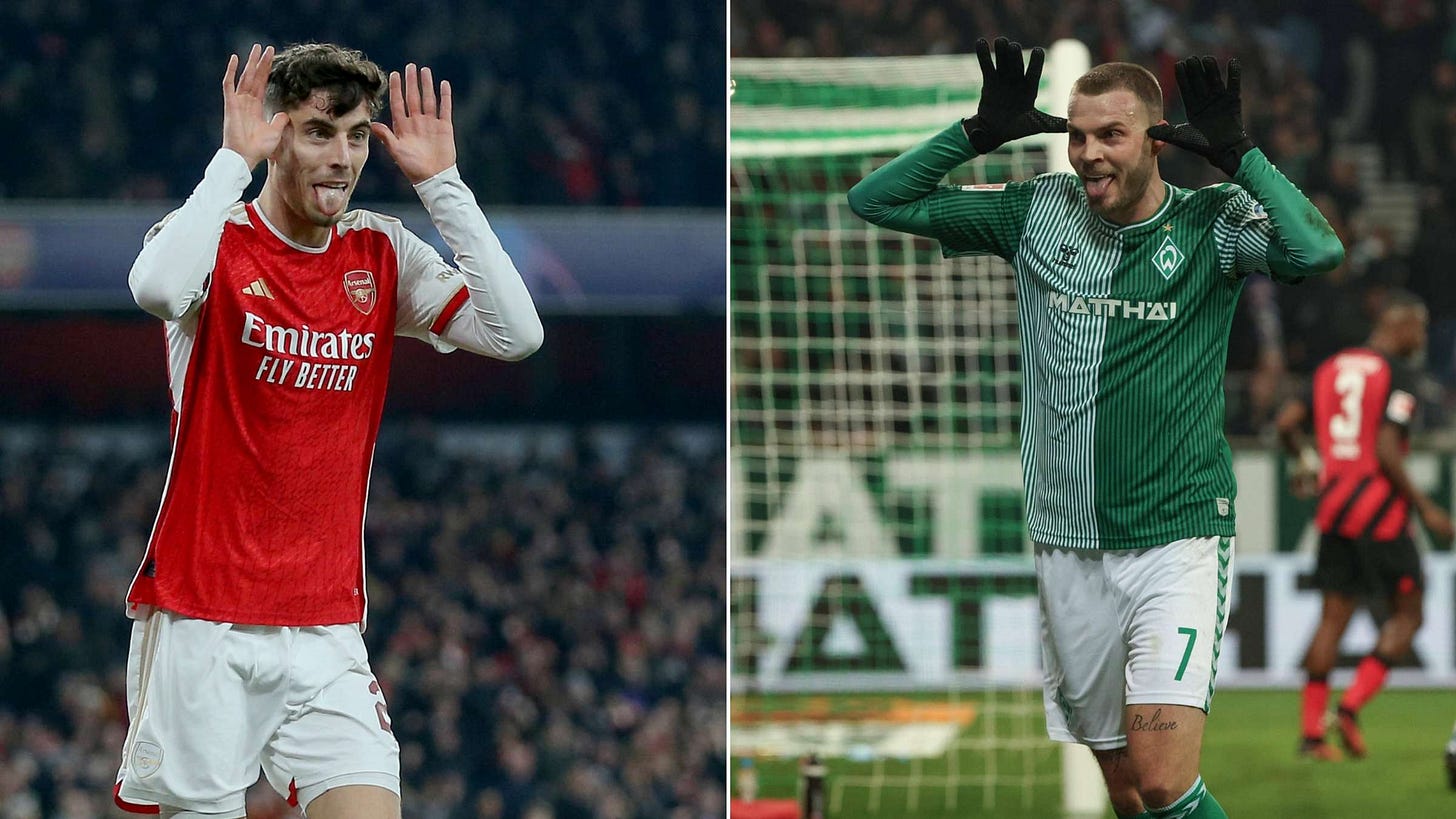 Verraten: Warum Kai Havertz wie Werder Bremens Marvin Ducksch jubelt!