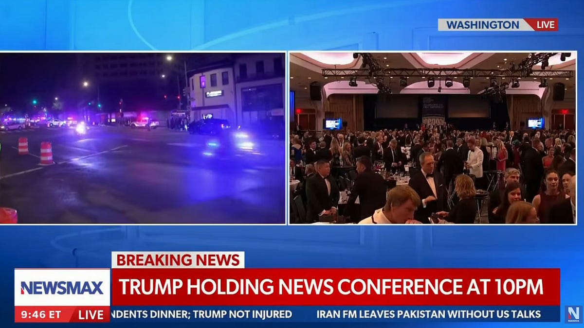 LIVE: Shooting incident at WH Correspondents' Dinner, Trump evacuated | NEWSMAX2