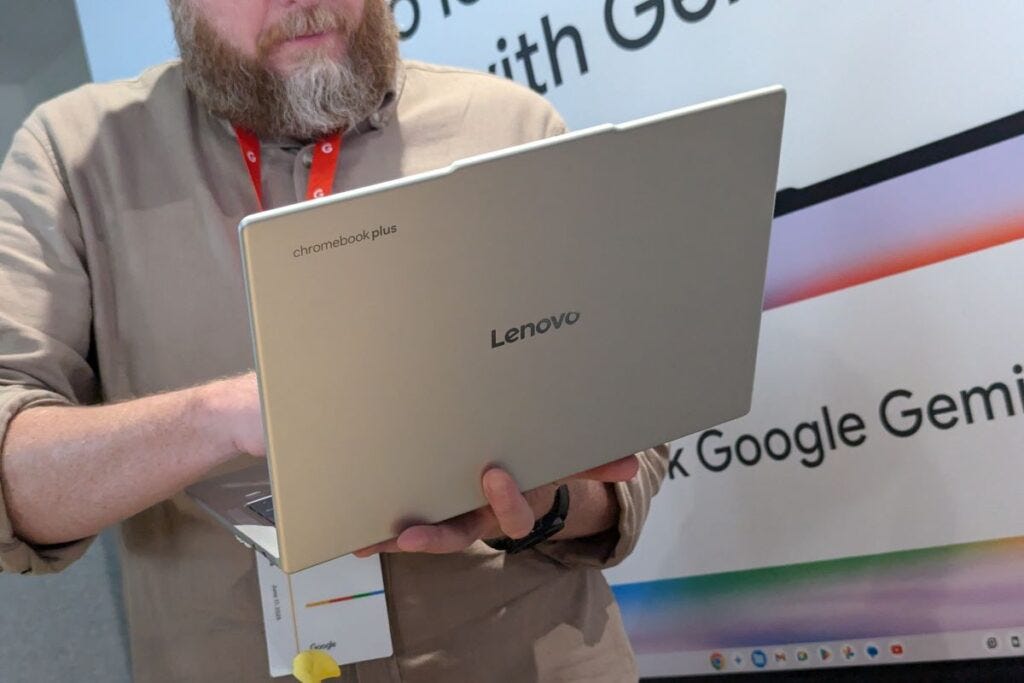Lenovo Chromebook Plus 14 back panel