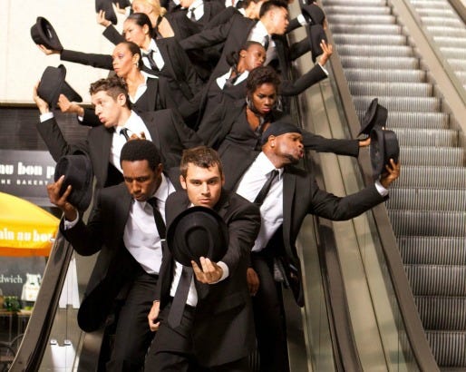 RYAN GUZMAN (front) stars in STEP UP: REVOLUTION