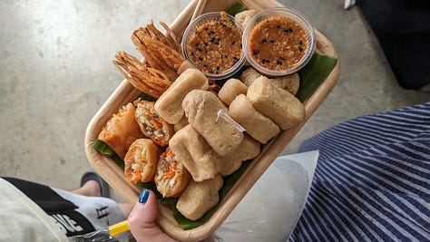 assorted Thai vegan food