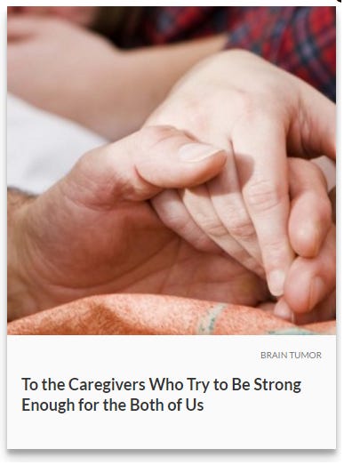 To the Caregivers Who Try to Be Strong Enough for the Both of Us To the Caregivers Who Try to Be Strong Enough for the Both of Us
