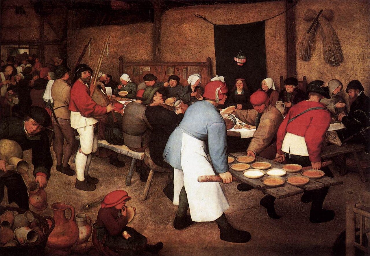 Bruegel Peasant Wedding genre scene