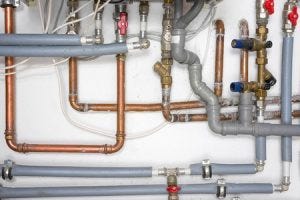 water pipes on a wall