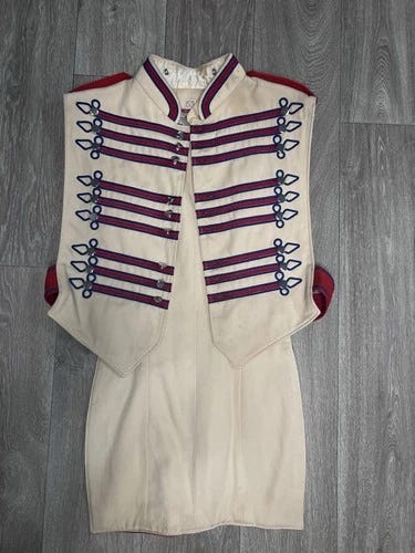 VTG 70s unisex marching band vest artillery drum major jacket - Picture 1 of 5
