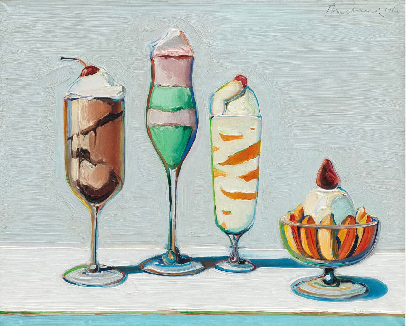 Wayne Thiebaud Dessert Tray 1992-1994 Wayne Thiebaud Dessert dates