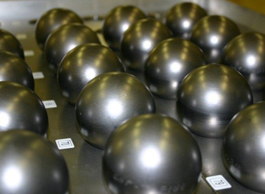 Rows of generic TRISO fuel pebbles Rows of generic TRISO fuel pebbles