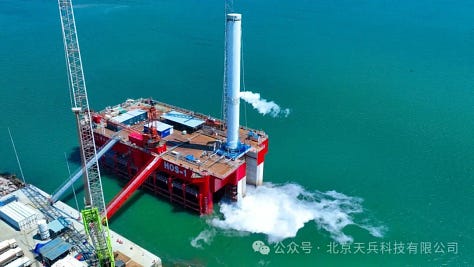 Tianlong-3's first-stage booster during its static fire campaign near Haiyang.
