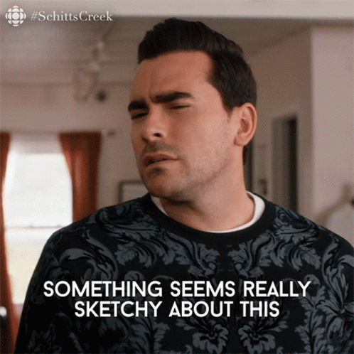 Something Seems Really Sketchy About This David GIF - Something Seems  Really Sketchy About This David David Rose - Discover & Share GIFs