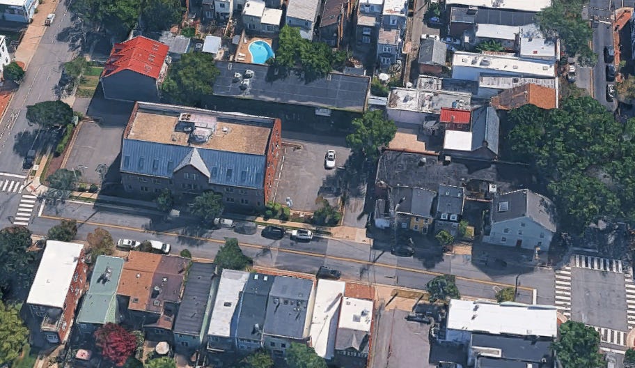 aerial photography of 107 N West St