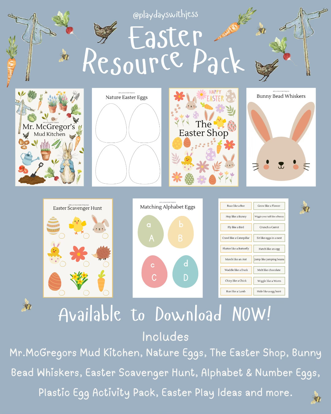 Easter Resource Pack! - Play Days With Jess