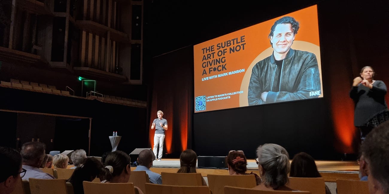 Things I Learned from a Live Talk with Mark Manson