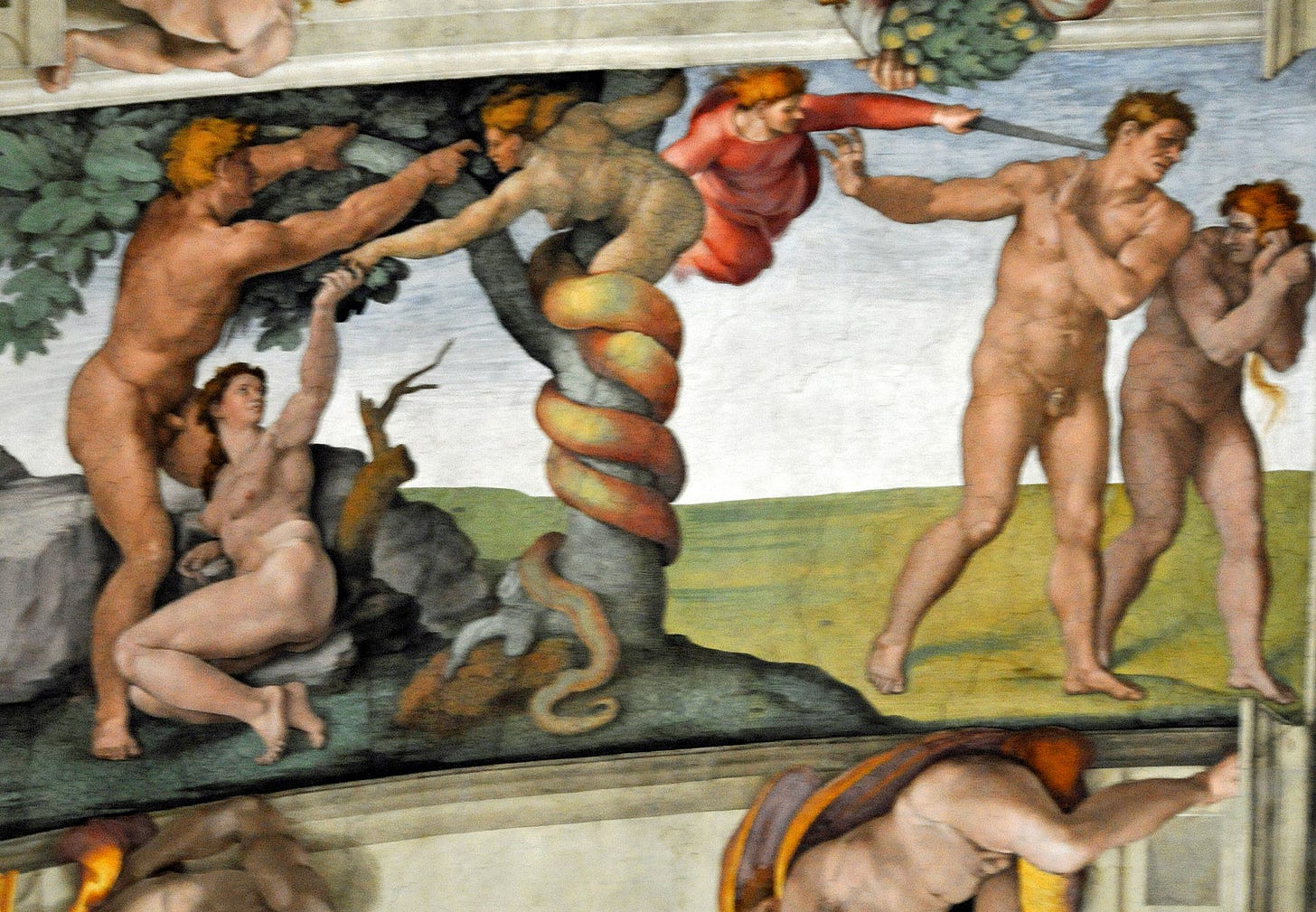 Sistine Chapel ceiling Fall and Expulsion from Garden of Ede