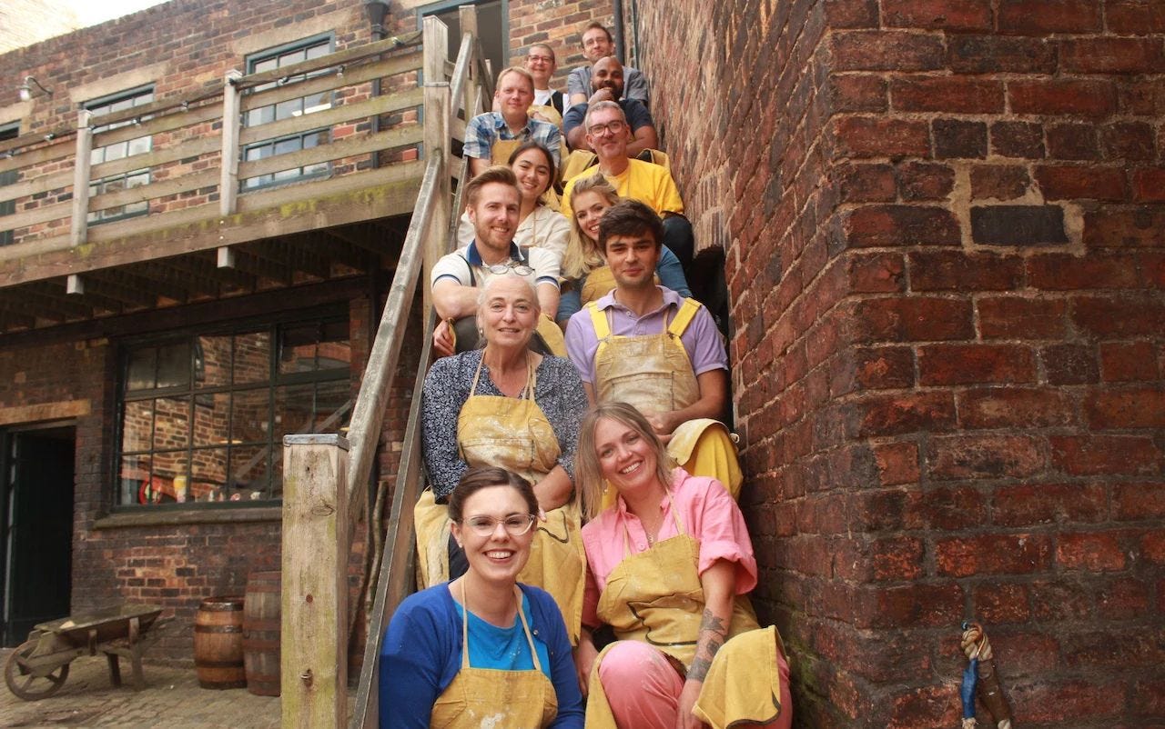 Great Pottery Throw Down Photo of Contestants Channel 4