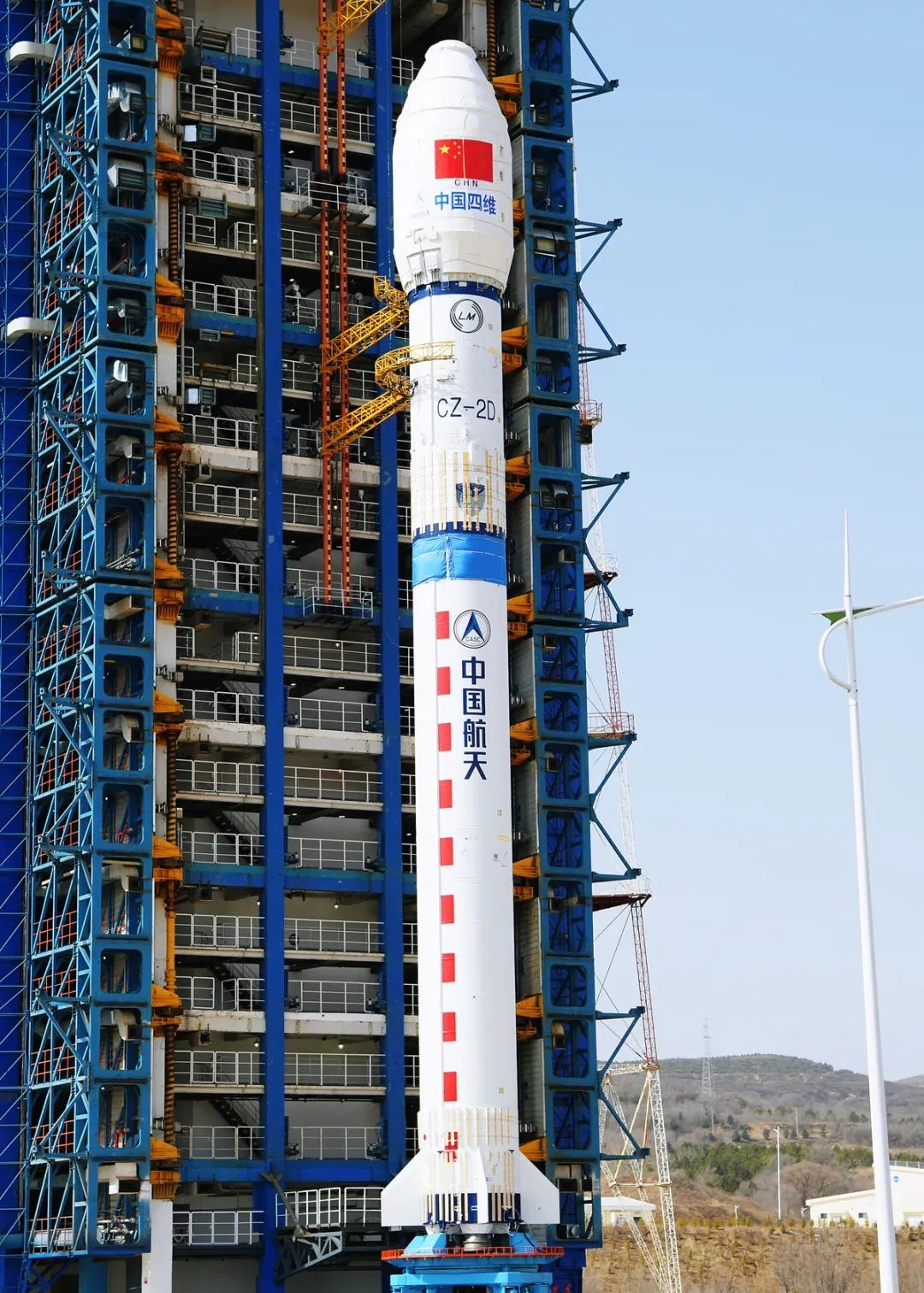 The Long March 2D Y105 vehicle at Launch Complex 9 at the Taiyuan Satellite Launch Center prior to its mission on March 25/26th 2026. The Long March 2D Y105 vehicle at Launch Complex 9 at the Taiyuan Satellite Launch Center prior to its mission on March 25/26th 2026.