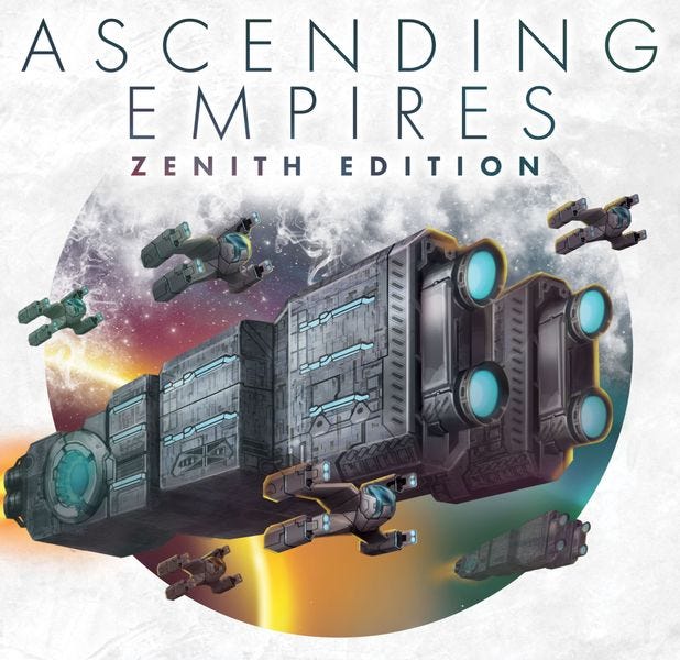 Ascending Empires: Zenith Edition, Play to Z, 2024 — front cover (image provided by the publisher)