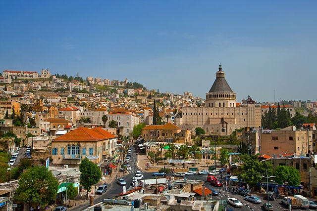 A picture of modern-day Nazareth. A picture of modern-day Nazareth.