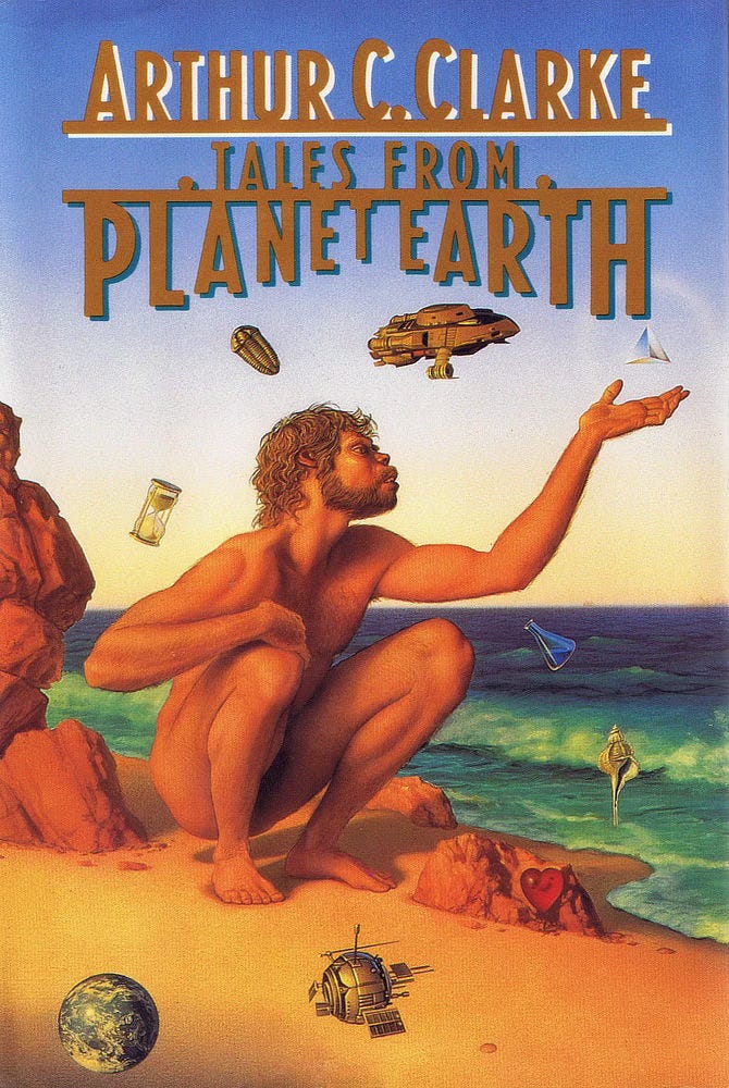 Book cover for TALES FROM PLANET EARTH by Arthur C. Clarke, published by Bantam Spectra