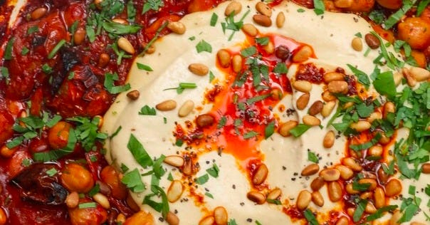 A delicious dish of harissa roasted chickpeas A delicious dish of harissa roasted chickpeas